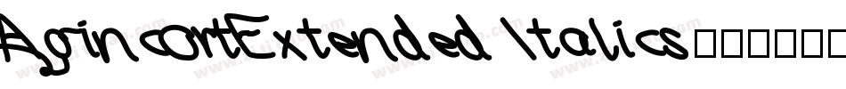 AgincortExtended Italics字体转换